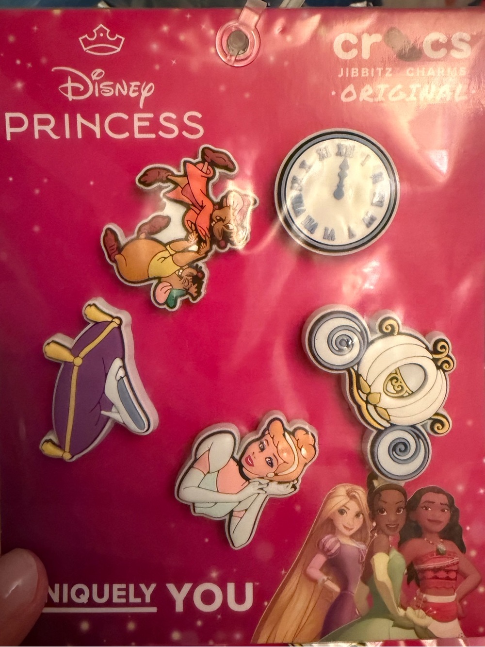 Crocs Disney Princess Cinderella Jibbitz Charms 5-Pack NIP Shoe Charms